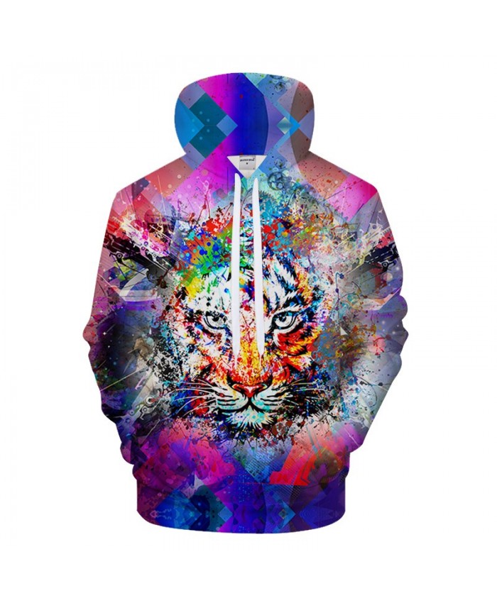 Rock Tiger Printed Hoody Men Sweatshirt 3D Hoodies Brand Pullover Streetwear Tracksuits Groot Coat Harajuku Drop Ship