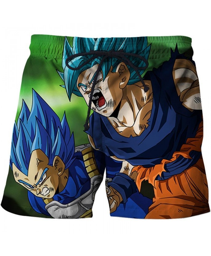 Running Angry Dragon Ball Men Anime 3D Printed Beach Shorts Casual Watersport Male Quick Dry Breathable Board Shorts