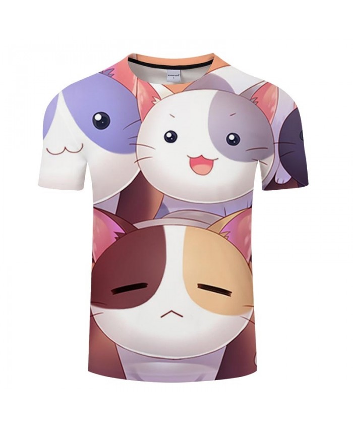 Sad And Happy Cat 3D Printed Men tshirt Crossfit Shirt Casual Summer Short Sleeve Male tshirt Brand Men Round Neck
