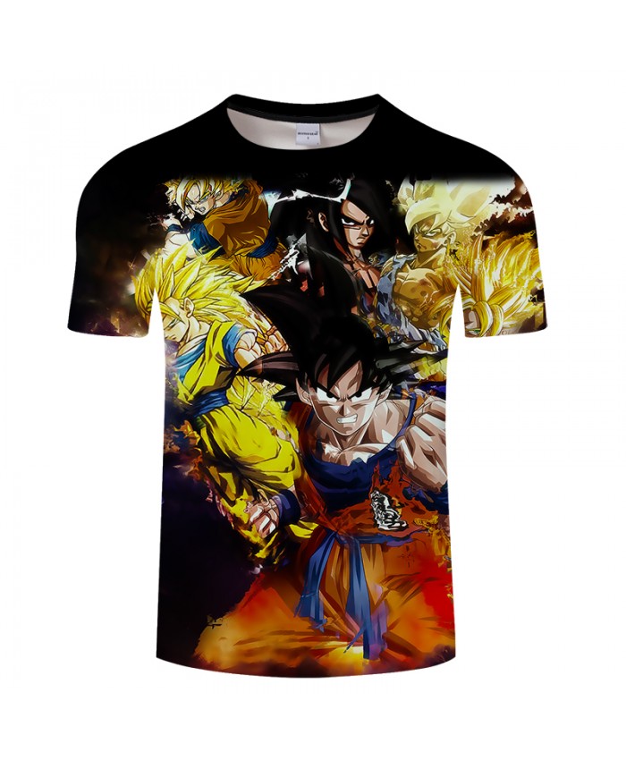 Saiyan&Goku 3D Print T shirt Men Women Dragon Ball Summer Cartoon Short Sleeve Boy Tops&Tees Tshirt Unisex Drop Ship