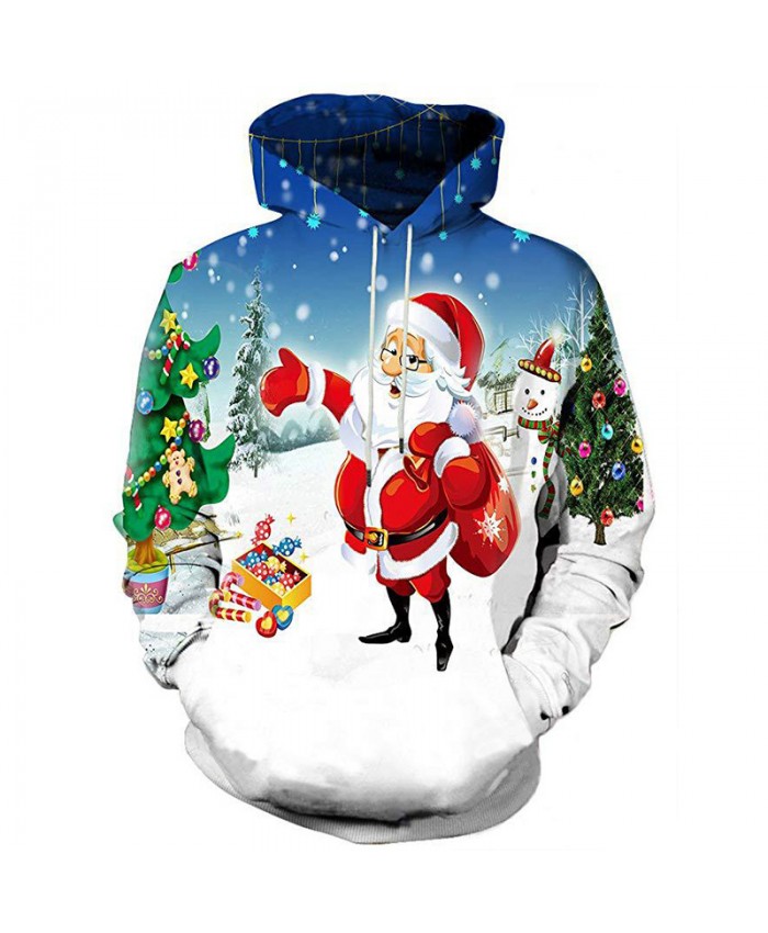 Santa Brought A Gift Christmas Hoodies 3D Sweatshirts Men Women Hoodie Print Couple Tracksuit Hooded Hoody Clothing