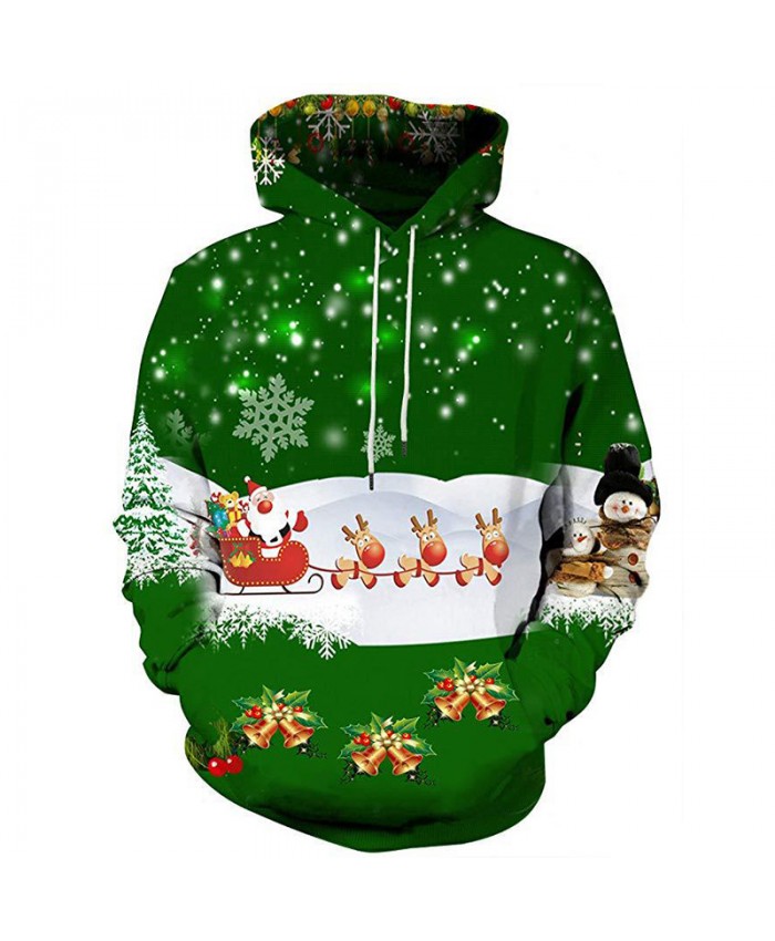 Santa Claus gave a present Christmas Hoodies 3D Sweatshirts Men Women Hoodie Print Couple Tracksuit Hooded Hoody Clothing