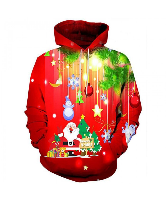 Santa Claus is coming Christmas Hoodies 3D Sweatshirts Men Women Hoodie Print Couple Tracksuit Hooded Hoody Clothing