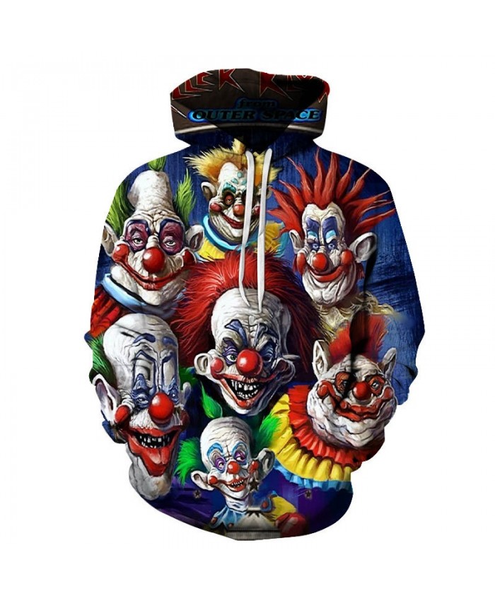 Seven Clowns 3D Print Men Pullover Sweatshirt Clothing Pullover Hoodie Streetwear Sweatshirt 2021 Casual Hoodies Men