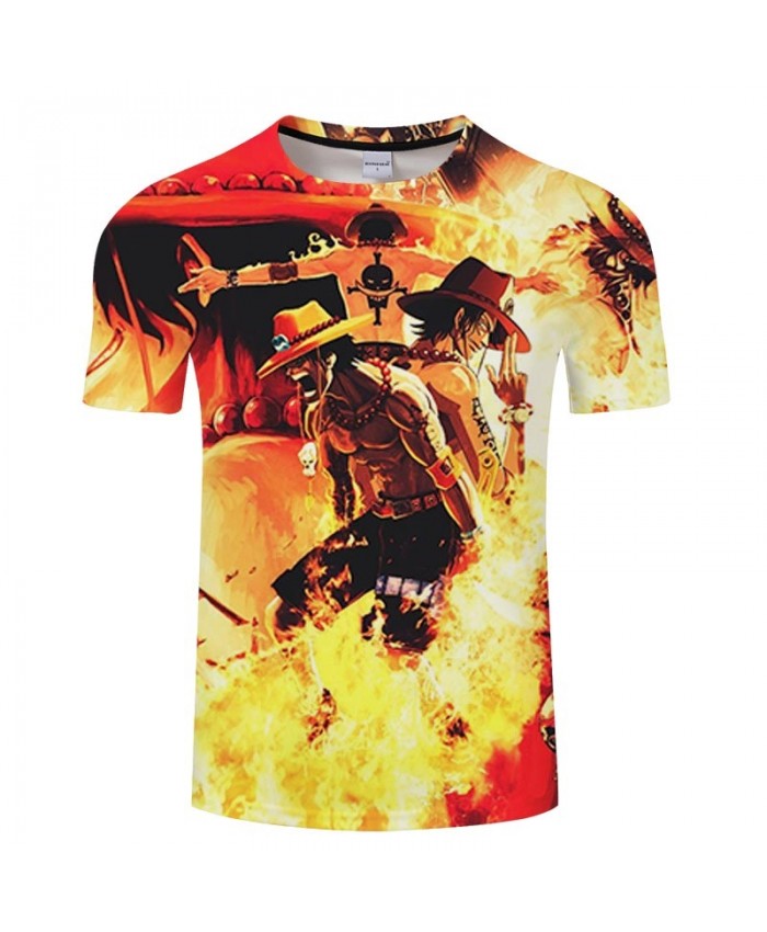 Shouting In The Fire One Piece 3D Print Men tshirt Crossfit Shirt Casual Summer Short Sleeve Male tshirt Brand Men