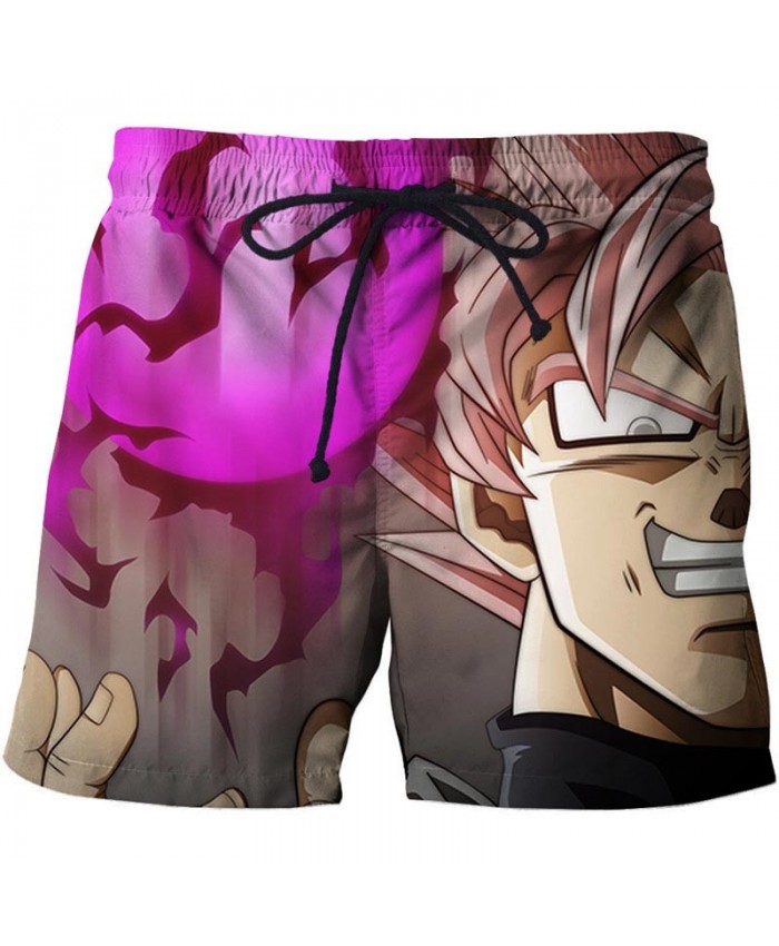 Showing White Teeth Dragon Ball Men Anime 3D Stone Printed Beach Shorts Casual Summer Male Quick Drying Board Shorts