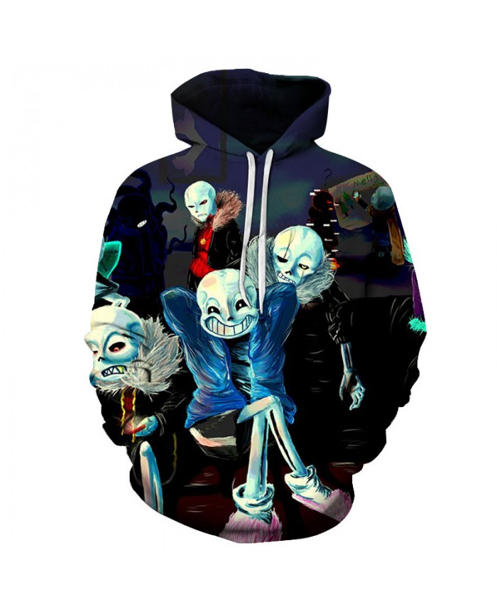 Skeleton 3D Print Hoodies Men Hoody Harajuku Hoodie Streatwear Sweatshirt Tracksuit Pullover Coat Hip Hop Dropship
