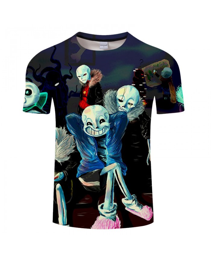 Skeleton 3D Print T shirts Men T-shirts Brand Tops Tee Anime Streetwear ...