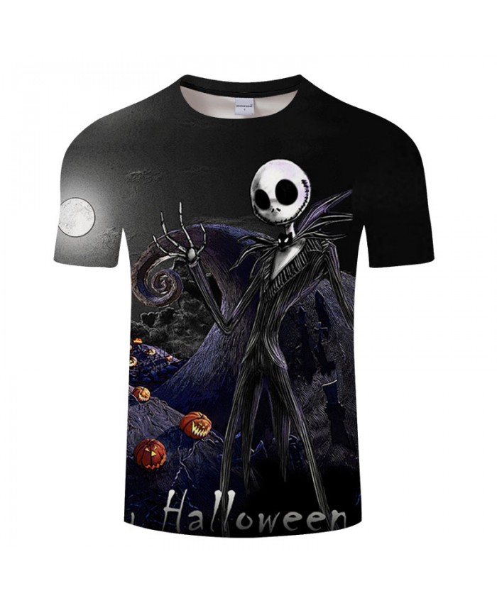 Skull Halloween 3D Print T shirts Men T-shirts Brand Tops Tee Streetwear Summer Short Sleeve tshirt O-neck Drop Ship