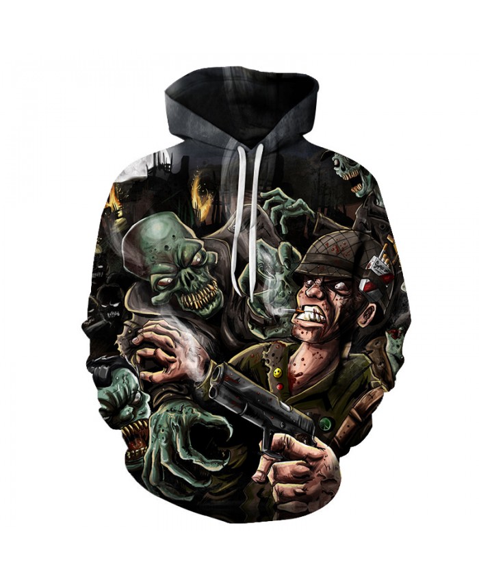 Skull Hoodies 3D Printed Mens Hoodie 2021 Fashion Clothing for Men Custom Autumn Winter Sweatshirts Pullover Drop Ship A