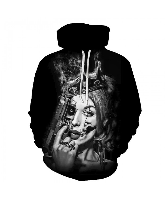 Skull Hoodies 3D Printed Mens Hoodie 2021 Fashion Clothing for Men Custom Autumn Winter Sweatshirts Pullover Drop Ship M