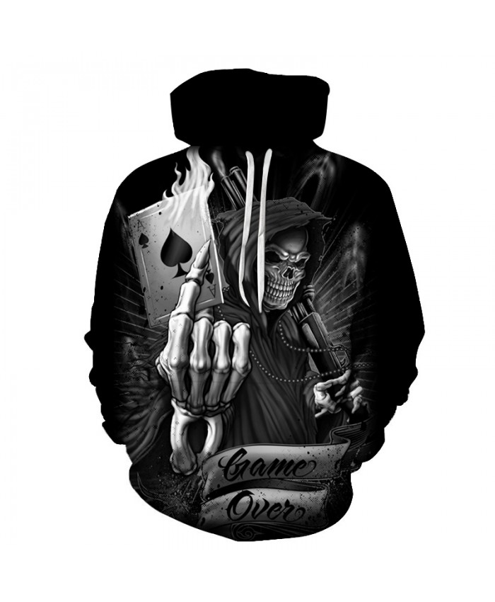 Skull Hoodies 3D Printed Mens Hoodie 2021 Fashion Clothing for Men Custom Autumn Winter Sweatshirts Pullover Drop Ship P
