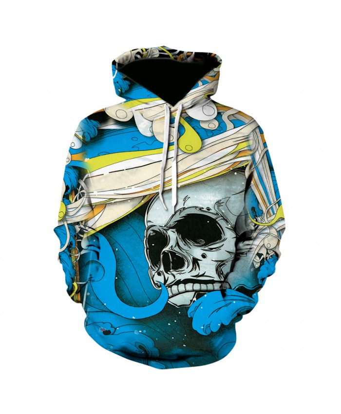 Skull Hoodies Sweatshirts Men Women 3D Pullover Funny Rock Tracksuits Hooded Male Jackets Fashion Casual Outwear Autumn Coats
