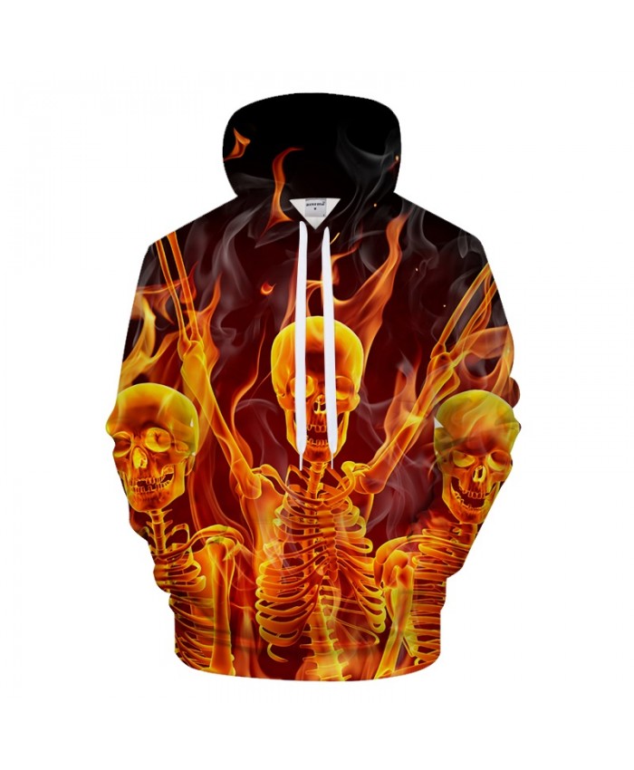 Skull Men 3D Hoodies Print Hoody Casual Sweatshirt Brand Tracksuit Pullover Hoodie Groot Coat Collection DropShip