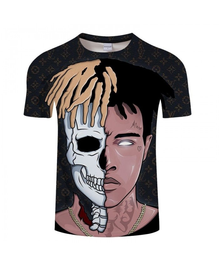 Skull Print Men t shirt Travel Casual T-Shirt Anime Unisex Sweatshirts O-neck Tops Brand Fashion Short t shirts