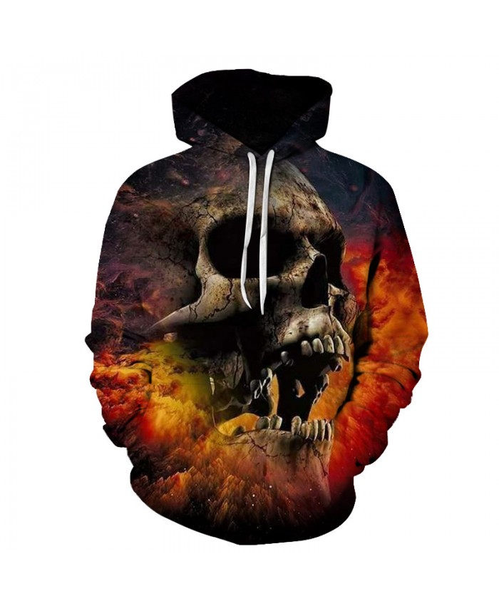 Skull Printing Mens Hoodie 3D Fashion Drop Ship Sweatshirts 2021 Men Clothing Streetwear Hoody Pullover Plus Size