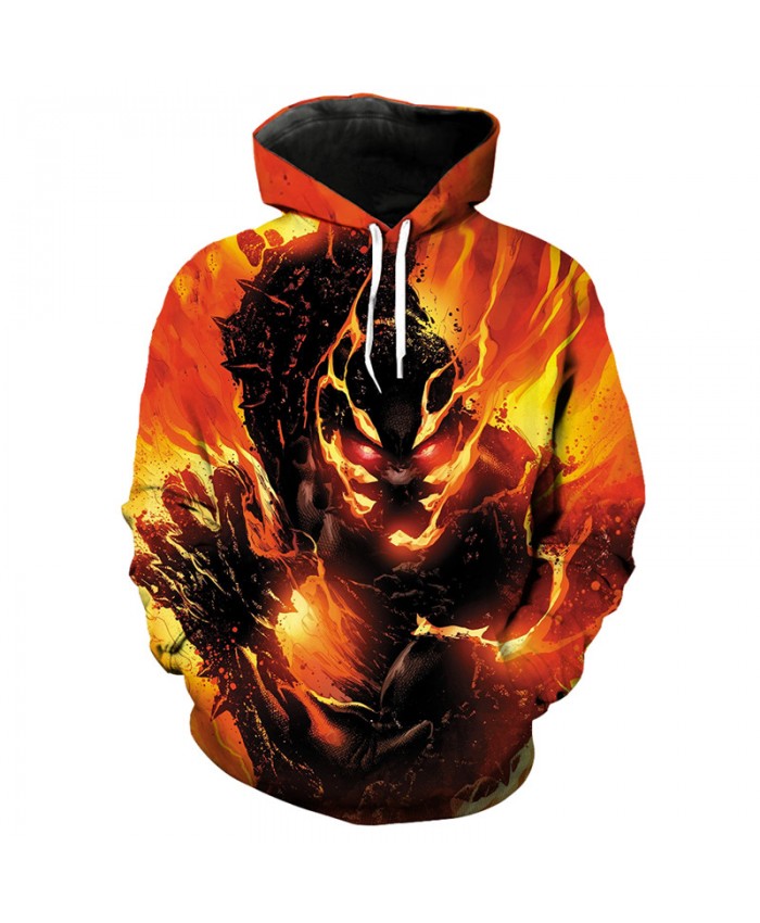 Skull Series Flame Ghost Fashion 3D Hooded Sweatshirt Hip hop Pullover Tracksuit Pullover Hooded Sweatshirt