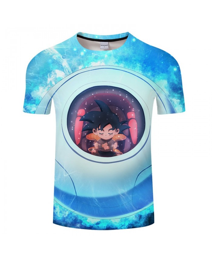 Sleeping In The Jar Cartoon Goku Dragon Ball 3D Print Men tshirt Anime Casual Short Sleeve Male O-neck Drop Ship