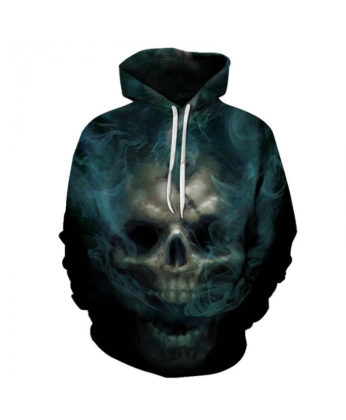 Smoke 3D Prints Hoody Skull Sweatshirts Mens Hoodie Tracksuit Streetwear 2021 Drop Ship Men Cloth Pullover