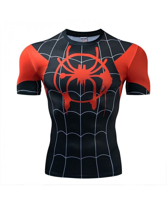 Spider-Man Marvel t shirt Men Tops Short Sleeve Tees Fitness Compression T-Shirt Camiseta The Avengers 4 Bodybuilding