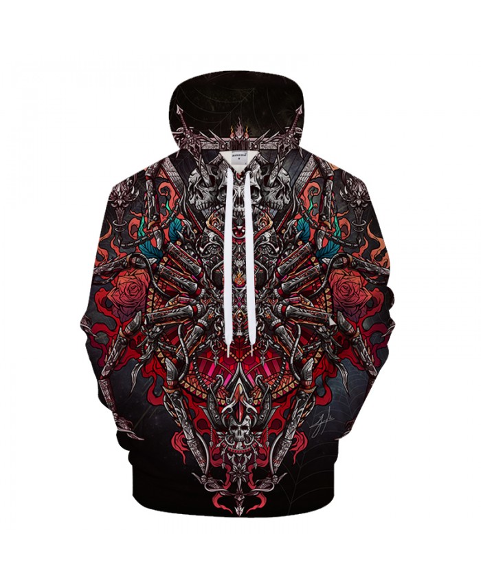 Spider posterF23 By jml2 Arts Skull 3D Print Hoodies Men Women Anime Sweatshirt Brand Tracksuits Pullover Jacket Coat Streatwear
