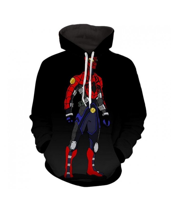 Spiderman Robot Comics Art 3D Print Hoodie Sweatshirt Jacket Pullover