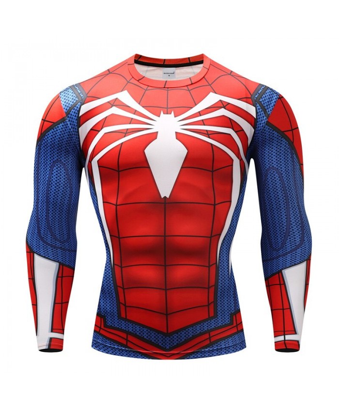 Spiderman T shirts Men Compression T-shirts Fitness Spider Man T-shirts Bodybuilding Top Hot Sale rashguard Brand