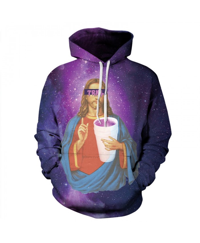 Sportwear Star Lord Jesus printing Fashion Hooded Sweatshirts Casual Men Women Hoodies
