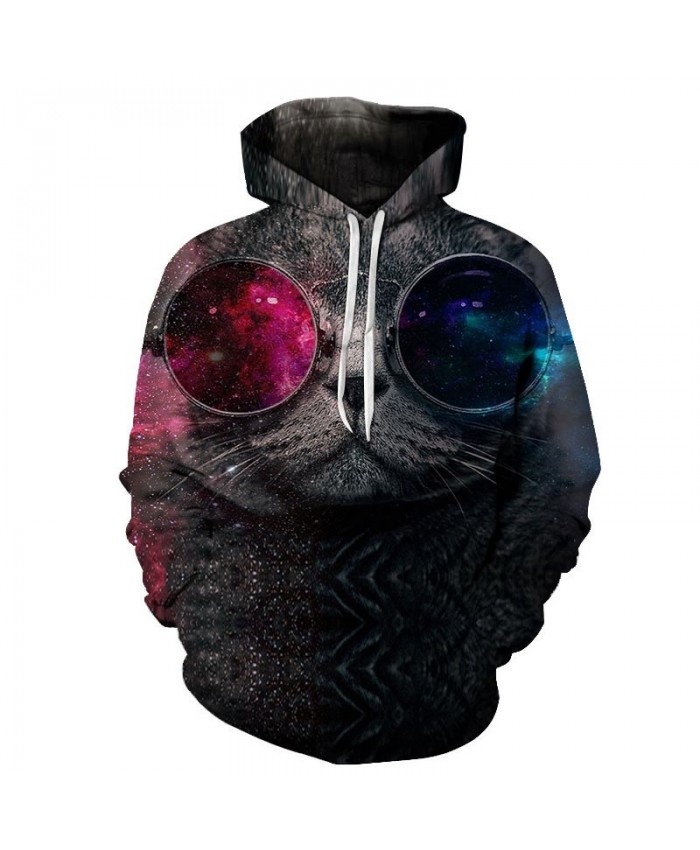 Star Glasses Cat 3D Printed Mens Pullover Sweatshirt Pullover Casual Hoodie Men Streetwear Sweatshirt Hoodie Clothes