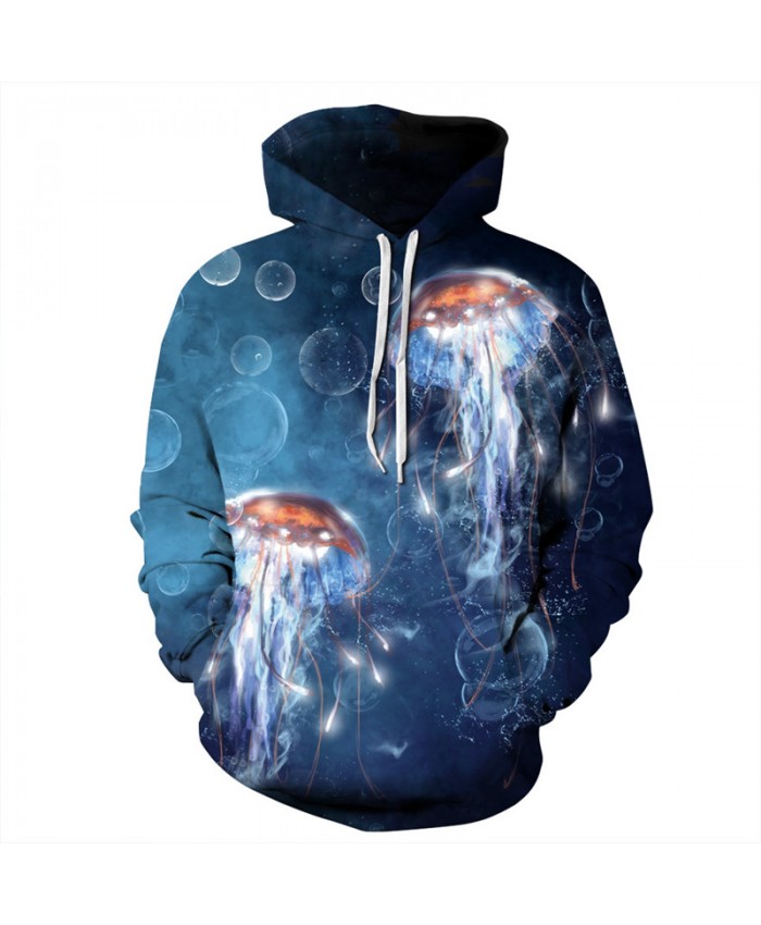 Star Sea Lighthouse Jellyfish Fashion Hooded Sweatshirt 3d Pullover