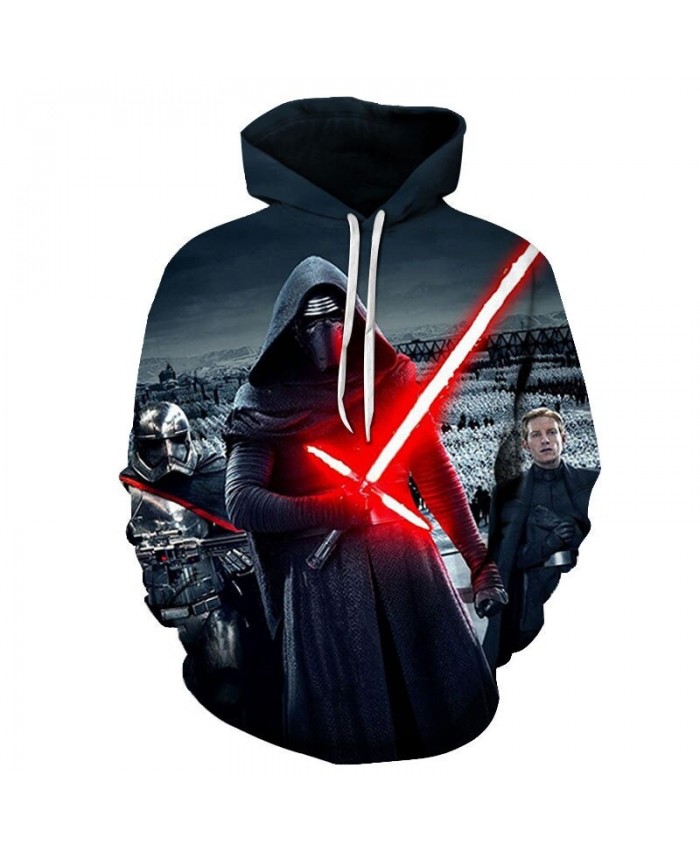 Star Wars Red-haired Sword 3D Printed Mens Pullover Sweatshirt Clothing for Men Custom Pullover Hoodie Drop Ship