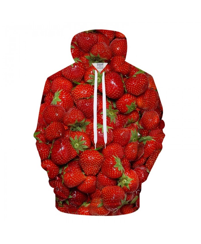 Strawberry Hoodies 3D Print hoodie Men Women Hoody Autumn Sweatshirt Harajuku Tracksuit Streatwear Pullover Brand Coat Dropship