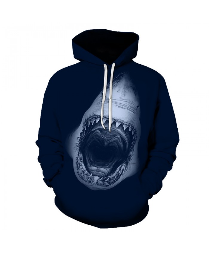 Street icon women and men hooded sweatshirt Pacific sharkiron 3D printed pullover rage shark hooded DIY big size