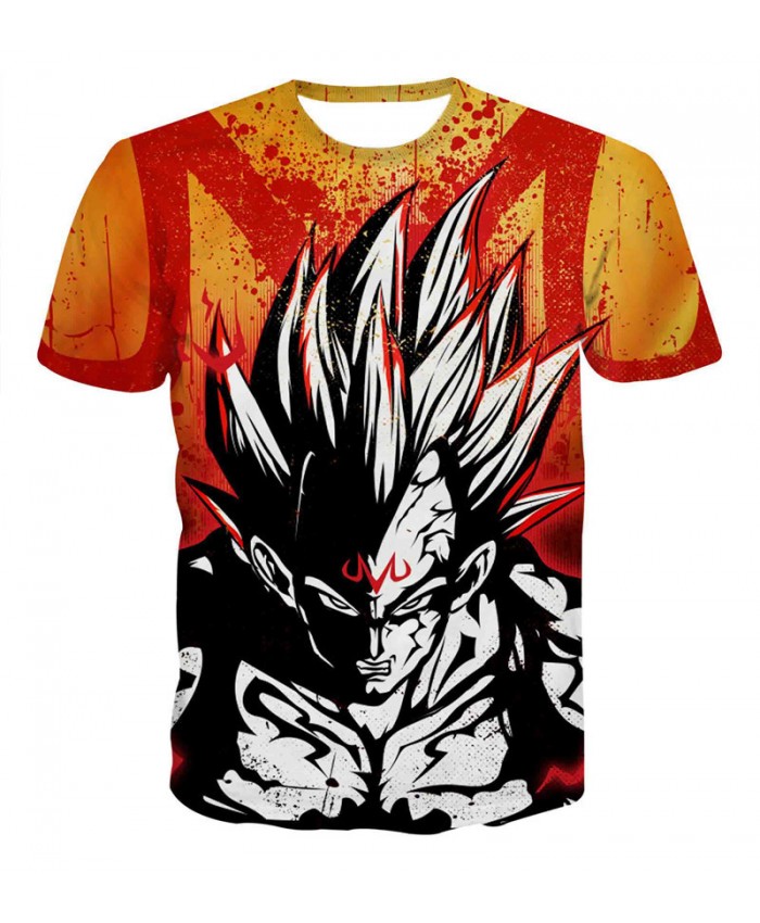 Summer Men Dragon Ball t shirt Teen Hip Hop Streetwear Funny T-shirt Superhero Vegeta Printed Tee Shirt Homme Camiseta 3D A