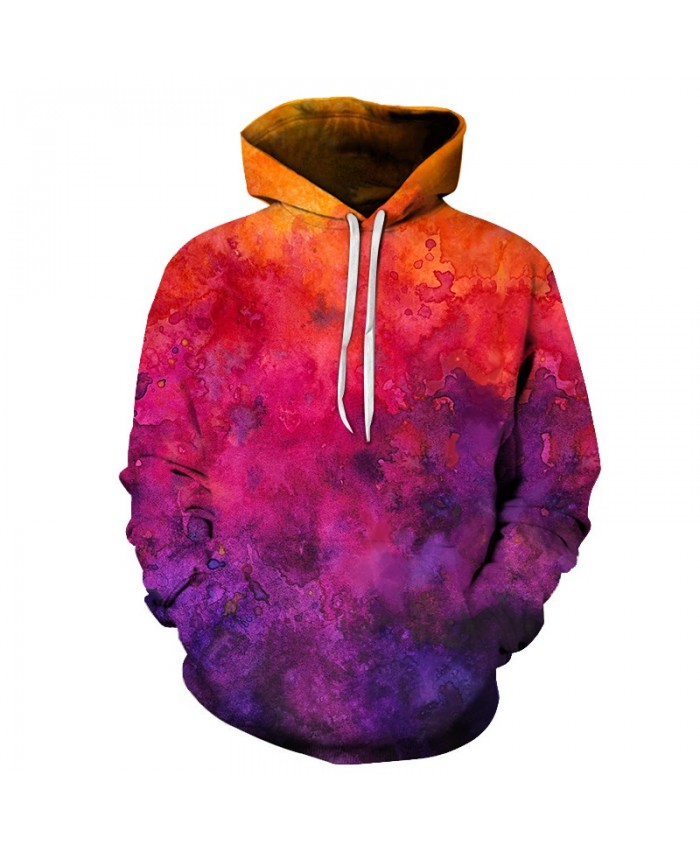 Sunrise Watercolor Art Unisex Hoodie 3D Print Sweatshirts Pullover Harajuku Mens Hoody Streetwear Coat for Autumn