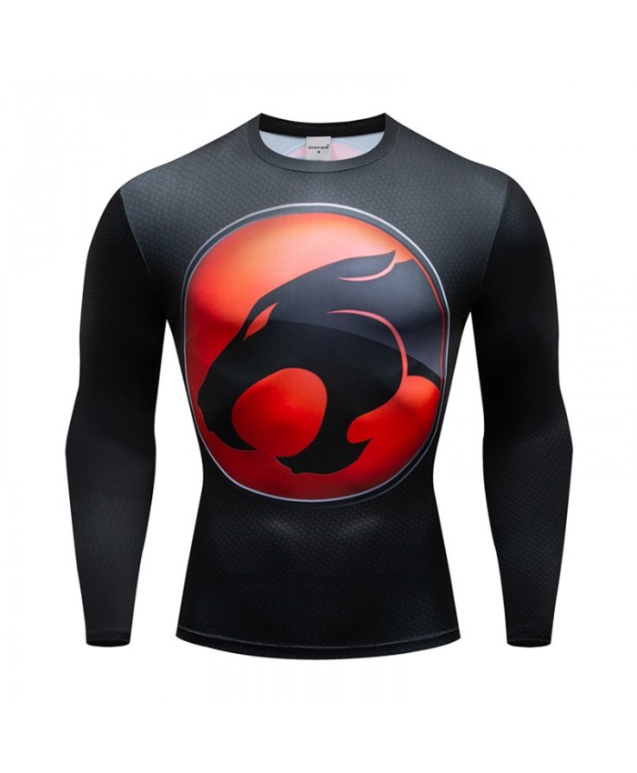 Super Hero Animal Compression Men Tshirt Bodybuilding Fitness Tops T shirts Long Sleeve Tees Cosplay Brand Crossfit New