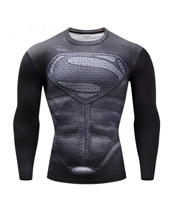 Superhero T-shirts Men Compression T-shirts Bodybuilding Fitness Tops Tees Superman Batman Iron Man Cosplay Brand