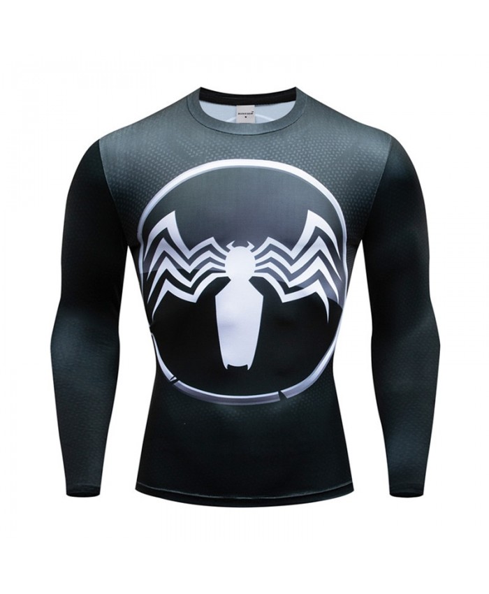 Superman Compression Men Tshirt Bodybuilding Fitness Spiderman Tops Tshirt Long Sleeve Tees Cosplay Brand Crossfit New