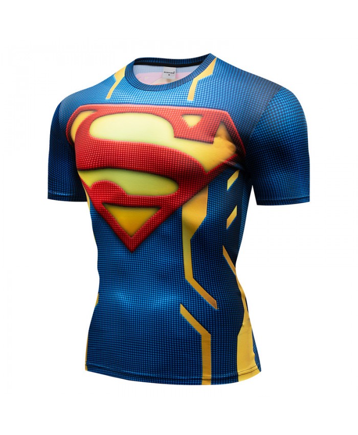 Superman Letter S T Shirt Men Tops Short Sleeve Tees Fitness T Shirt ...