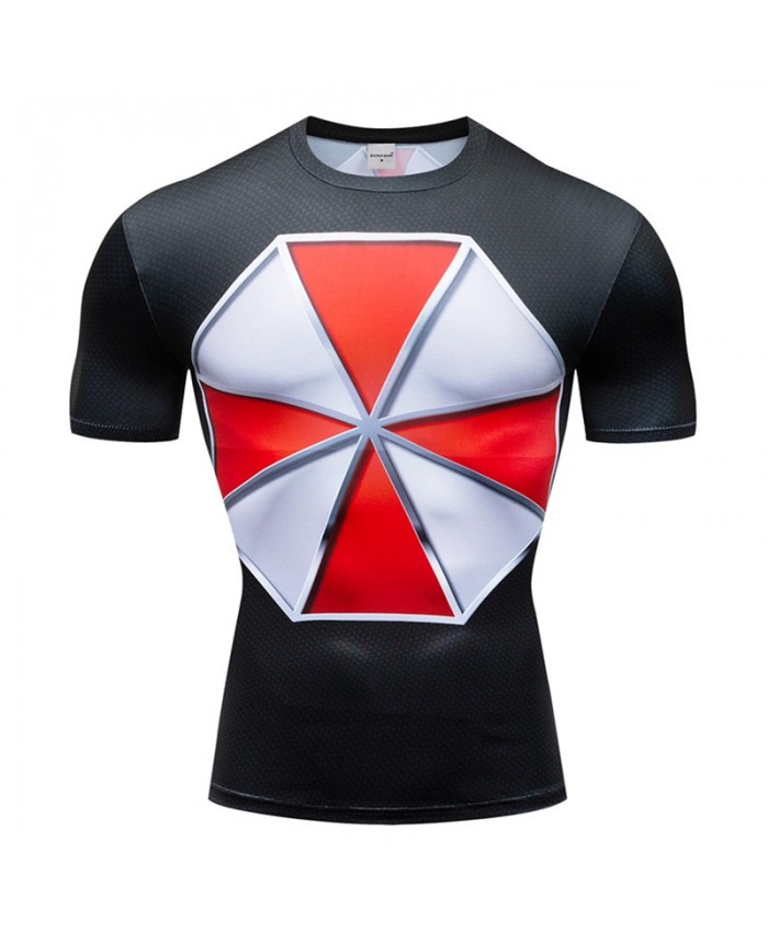 Superman Octagon T Shirt Men Tops Short Sleeve Tees Fitness T Shirt Compression Crossfit Bodybuilding Camiseta