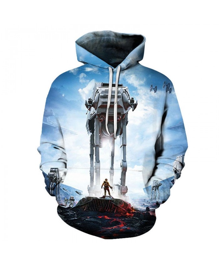 Superman Robot Star Wars 3D Printed Mens Pullover Sweatshirt Clothing for Men 2021 Custom Pullover Hoodie Drop Ship