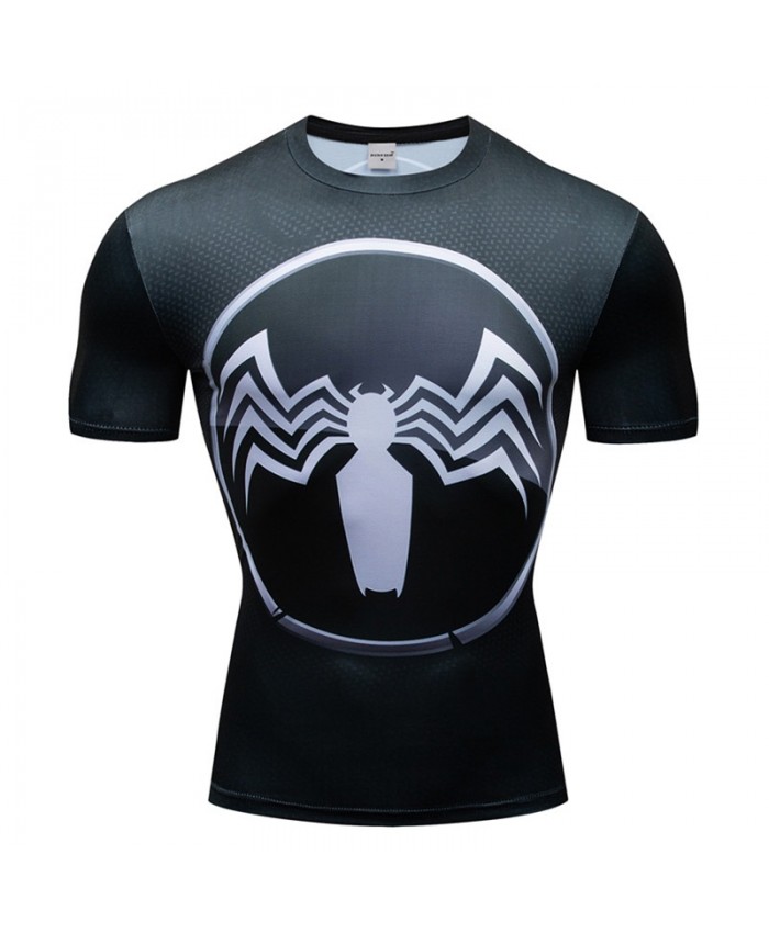 Superman VS Spiderman T Shirt Men Tops Short Sleeve Tees Fitness T Shirt Compression Crossfit Bodybuilding Camiseta