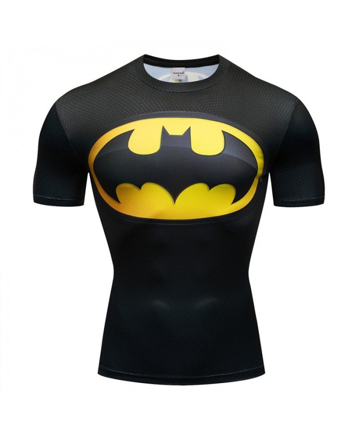 Superman t shirt Men Tops batman Short Sleeve Tees Fitness Shirt Compression T-Shirt Crossfit Bodybuilding Camiseta