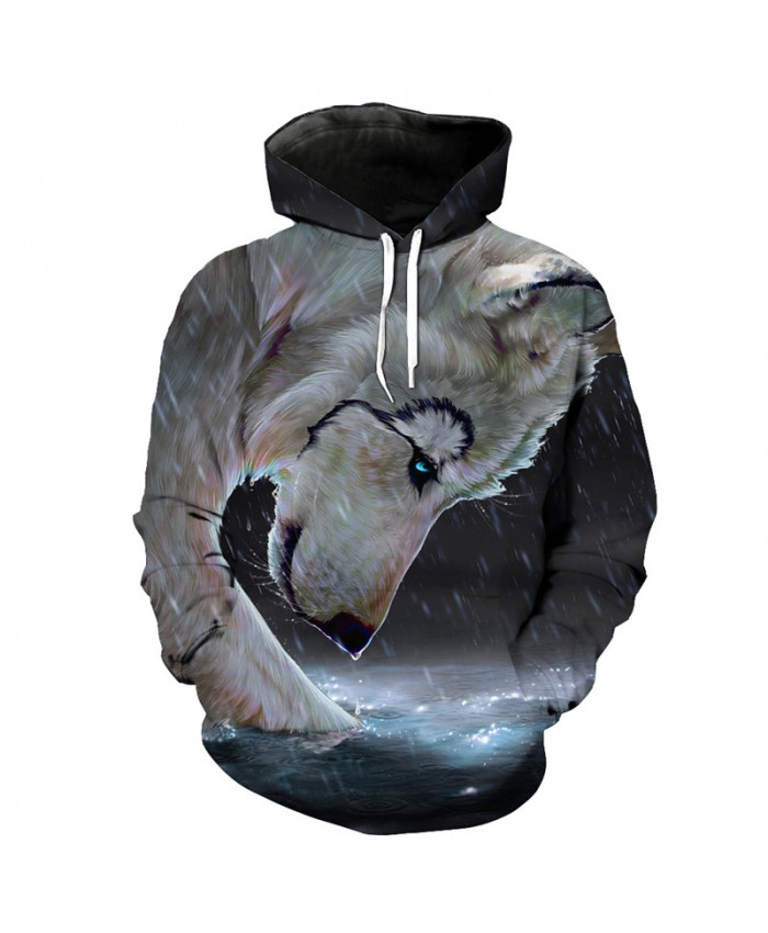 Sweatshirt Tracking Prey White Wolf Print Fashion Hoodie Pullover Men Women Casual Pullover Sportswear