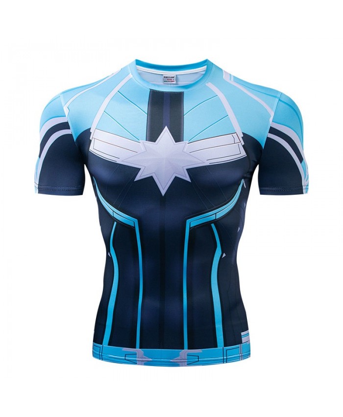 T Shirt Men Tops Short Sleeve The Avengers Mens Tees Fitness Avengers Endgame Compression T-Shirt Bodybuilding