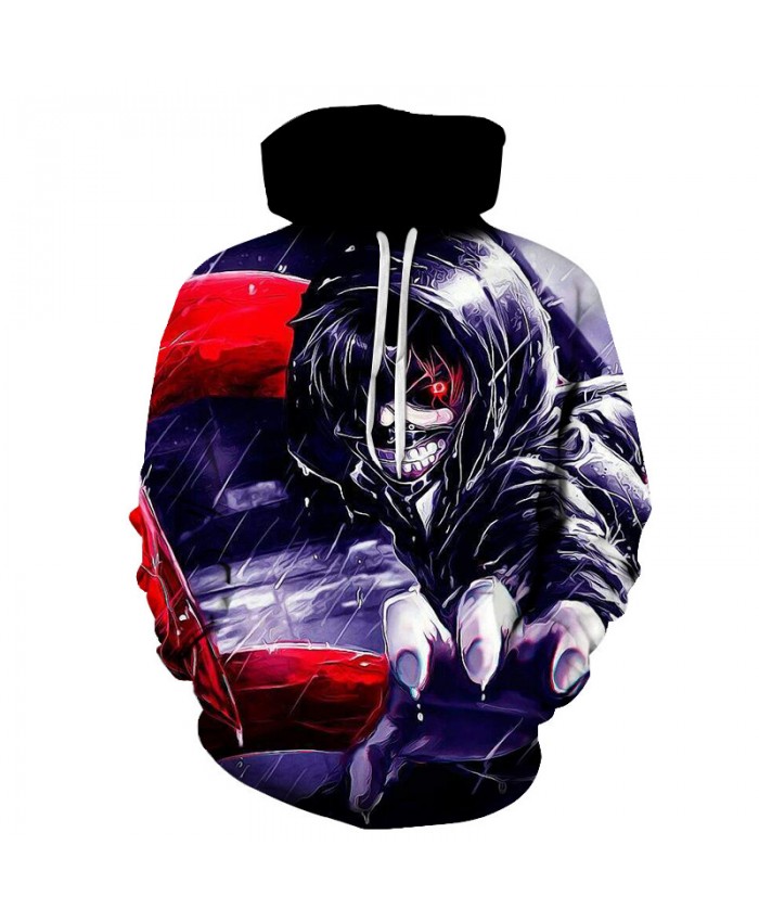 TOKYO GHOUL Printed Hoodies Men 3d Hoodies Brand Sweatshirts Boy Jackets Quality Pullover Fashion Tracksuits Streetwear Out Coat C