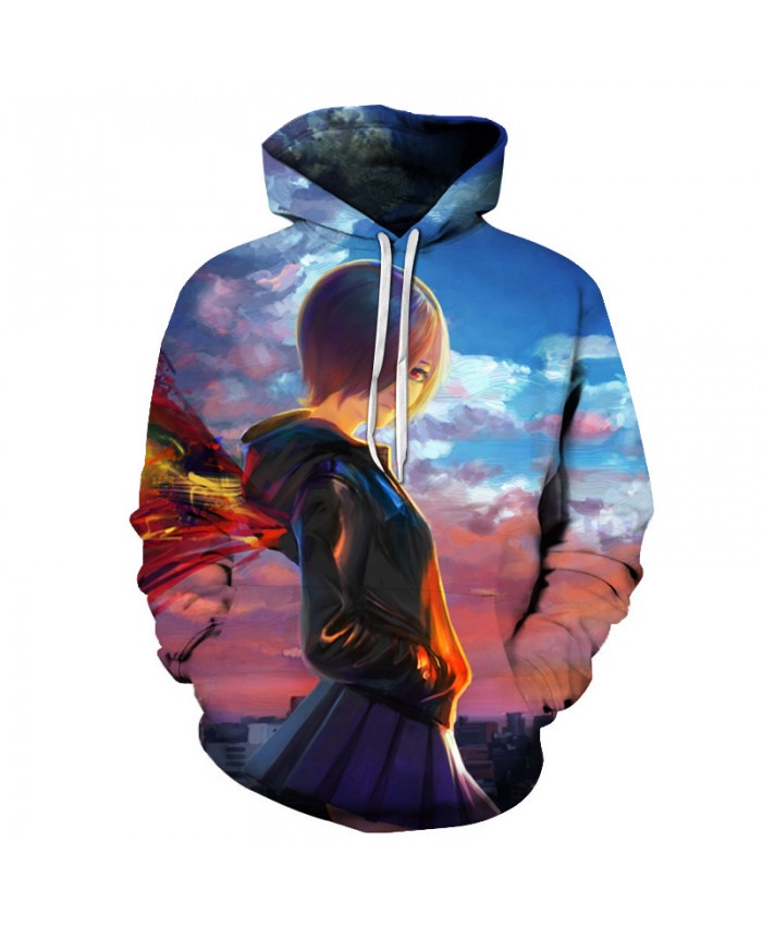 TOKYO GHOUL Printed Hoodies Men 3d Hoodies Brand Sweatshirts Boy Jackets Quality Pullover Fashion Tracksuits Streetwear Out Coat G