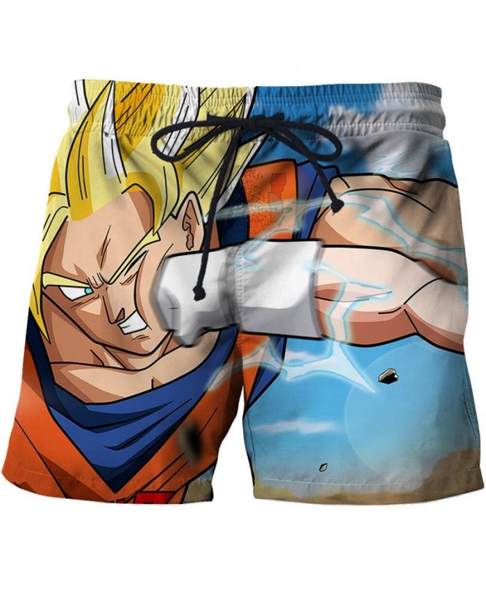 Taekwondo Dragon Ball Men Anime 3D Printed Beach Shorts Casual Beachwear Male Quick Drying Breathable Board Shorts