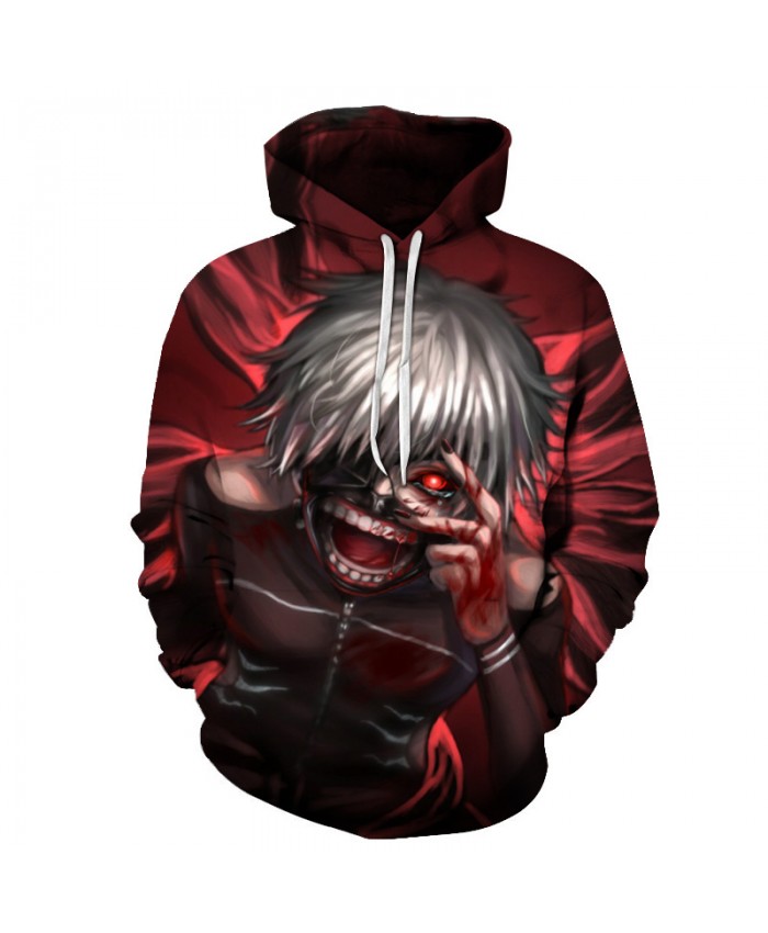 Terror Anime Tokyo Ghoul 3D Hoodies Sweatshirts Men Women New 3d Pullover Hip Hop Halloween Casual Boy Funny Streetwear Outwear
