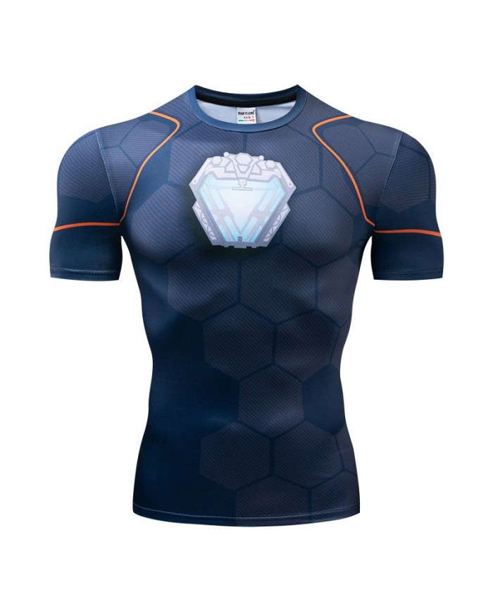 The Avengers t shirt Men Tops Short Sleeve Tees Fitness Compression T-Shirt Bodybuilding Avengers Endgame